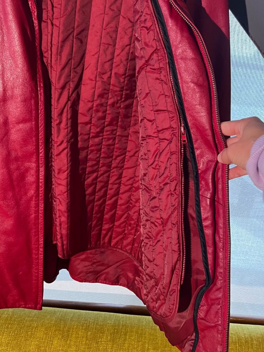 Danier Red Leather Jacket - Picture 11 of 11